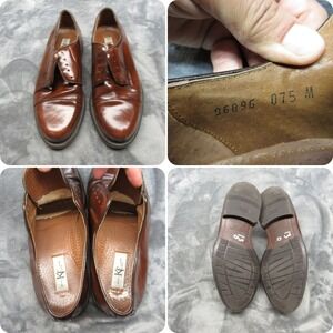 Lavorazione Artigiana Mens Dress Shoes Men 7.5 M Brown Leather Gloss Italy Made